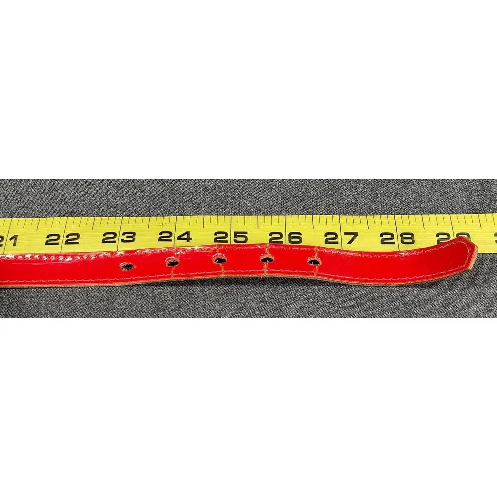 Vintage Statement Belt Red Patton Leather Size- XS/ S
